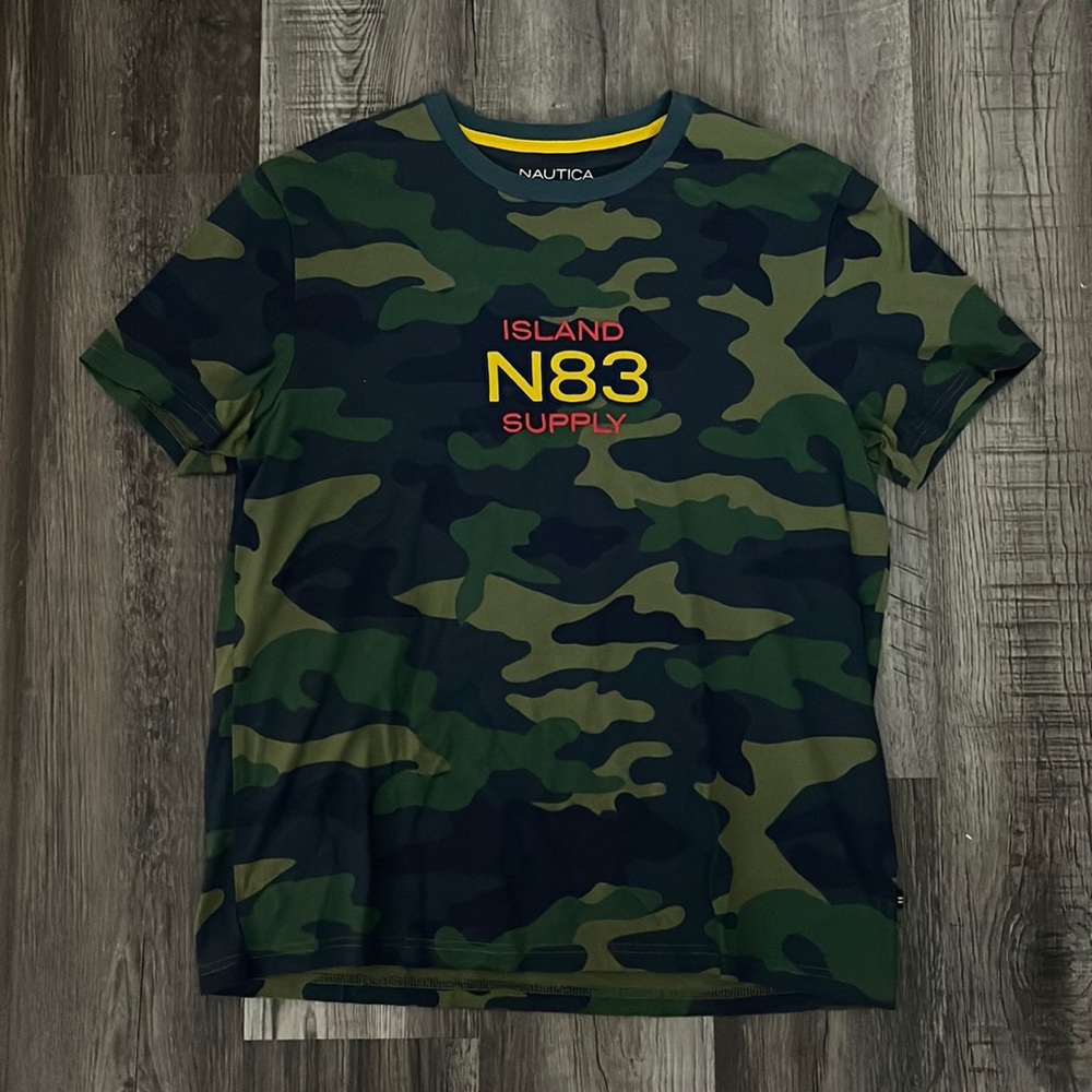 Nautica mens camouflage shirt ( large )